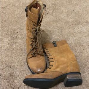 Steve Madden Distressed Leather Combat Boots